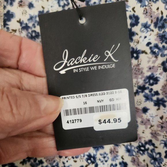 BRAND NEW LADIES DRESS-JACKIE K-TIE BACK-PLEATED #1639 - Picture 10 of 15